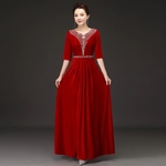 Robe longue rouge