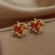 Boucles d'oreilles feuille femme