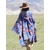 Poncho bleu boheme