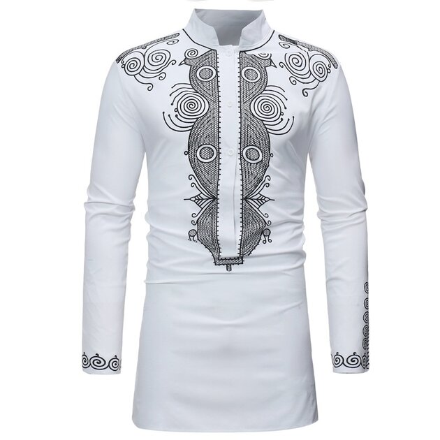 Chemise Kurta Homme 2XL Grande Taille - Noir Et Blanc, Coton, Ample, Neuve Avec étiquettes