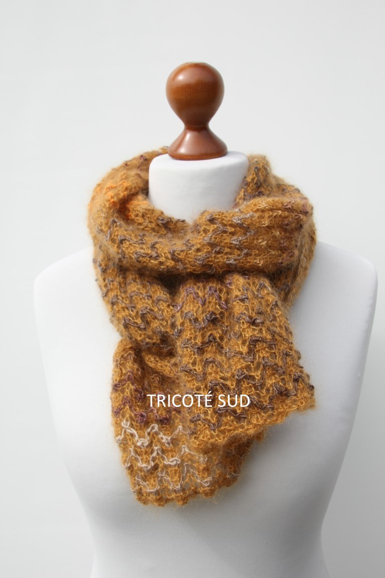 Kit tricot écharpe en mohair et soie - Rico design