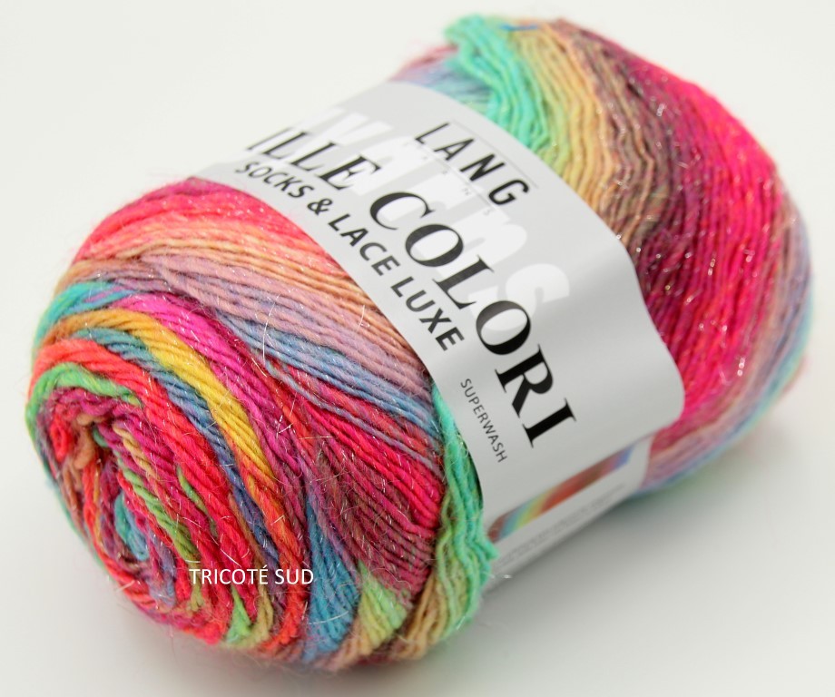 MILLE COLORI SOCKS AND LACE LUXE LANG YARNS COLORIS 51 (1) (Medium)