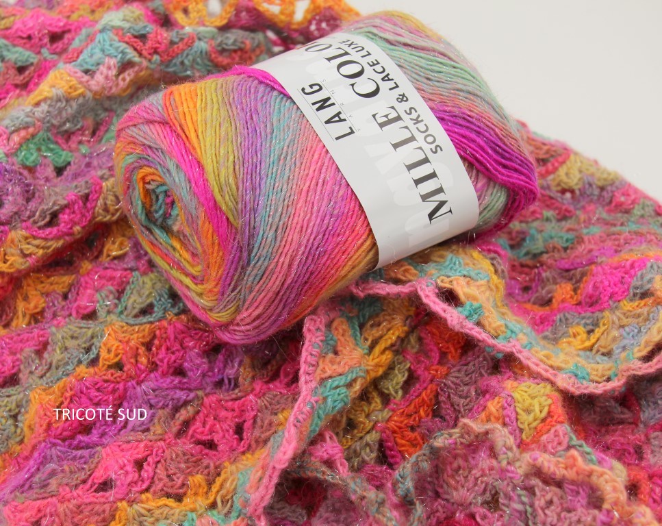 MILLE COLORI SOCKS AND LACE LUXE LANG YARNS COLORIS 53 (2) (Medium)