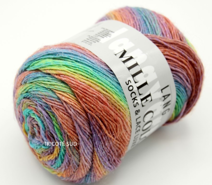 MILLE COLORI SOCKS AND LACE LUXE LANG YARNS COLORIS 56 (1) (Medium)