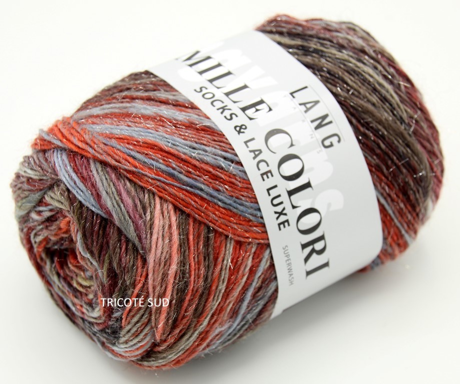 MILLE COLORI SOCKS AND LACE LUXE LANG YARNS COLORIS 63 (2) (Medium)