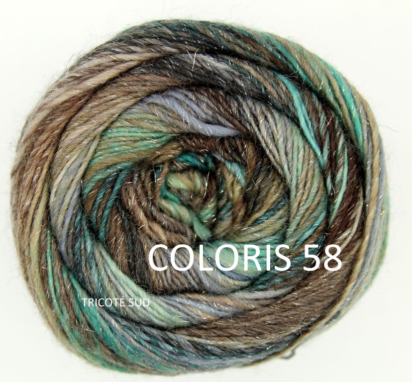 MILLE COLORI SOCKS AND LACE LUXE LANG YARNS COLORIS 58 (2) (Medium)