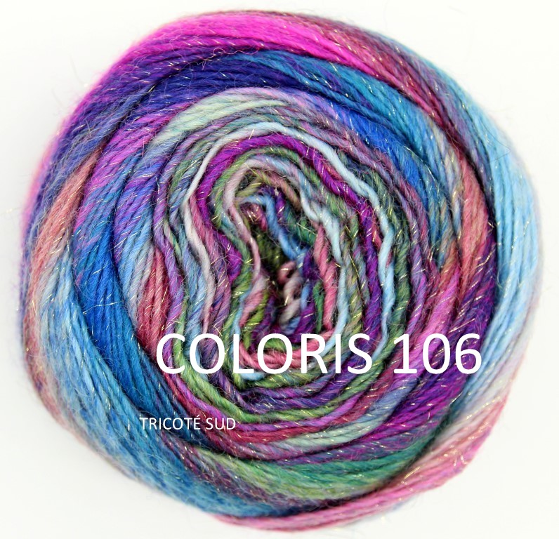 MILLE COLORI SOCKS AND LACE LUXE LANG YARNS COLORIS 106 (3) (Medium)