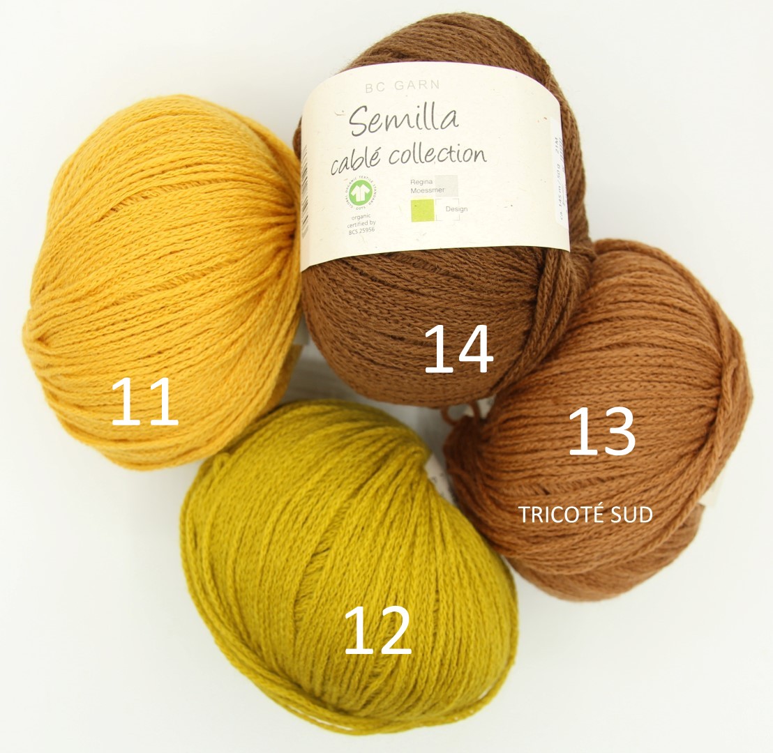 SEMILLA CABLE GOTS BC GARN COLORIS JAUNE MARRON (Large) (2)