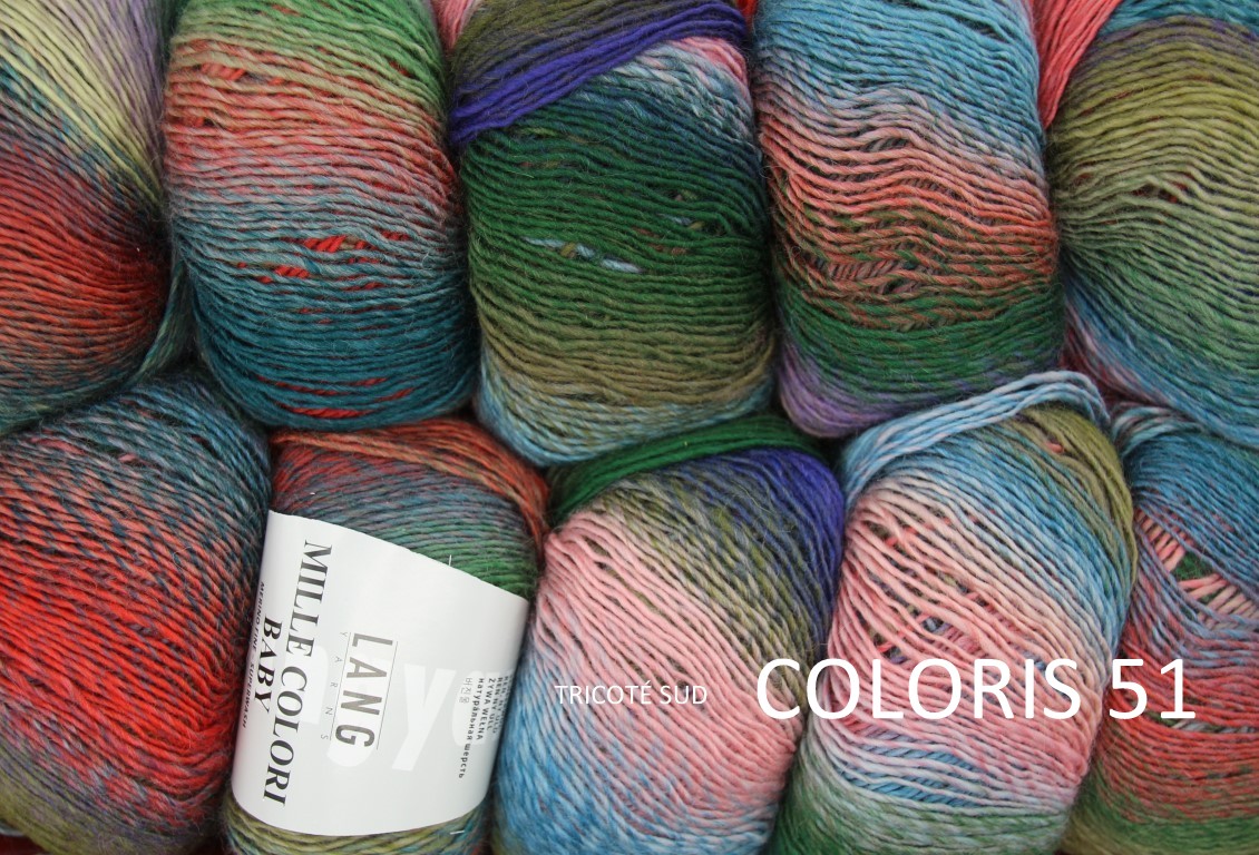 MILLE COLORI BABY LANG YARNS COLORIS 51 (3) (Medium)