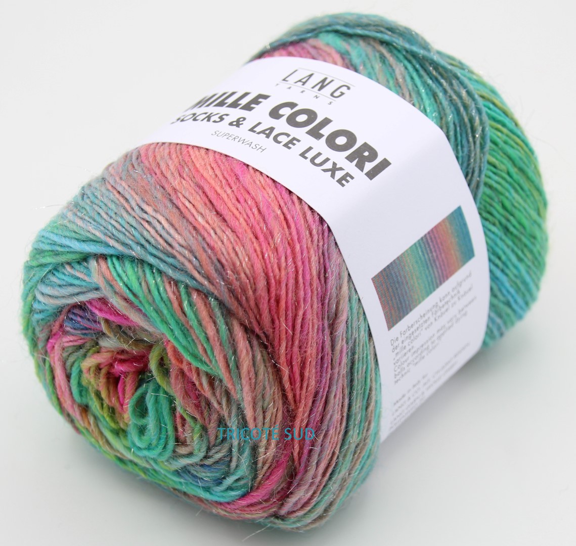 MILLE COLORI SOCKS AND LACE LUXE LANG YARNS COLORIS 200 (1) (Large)