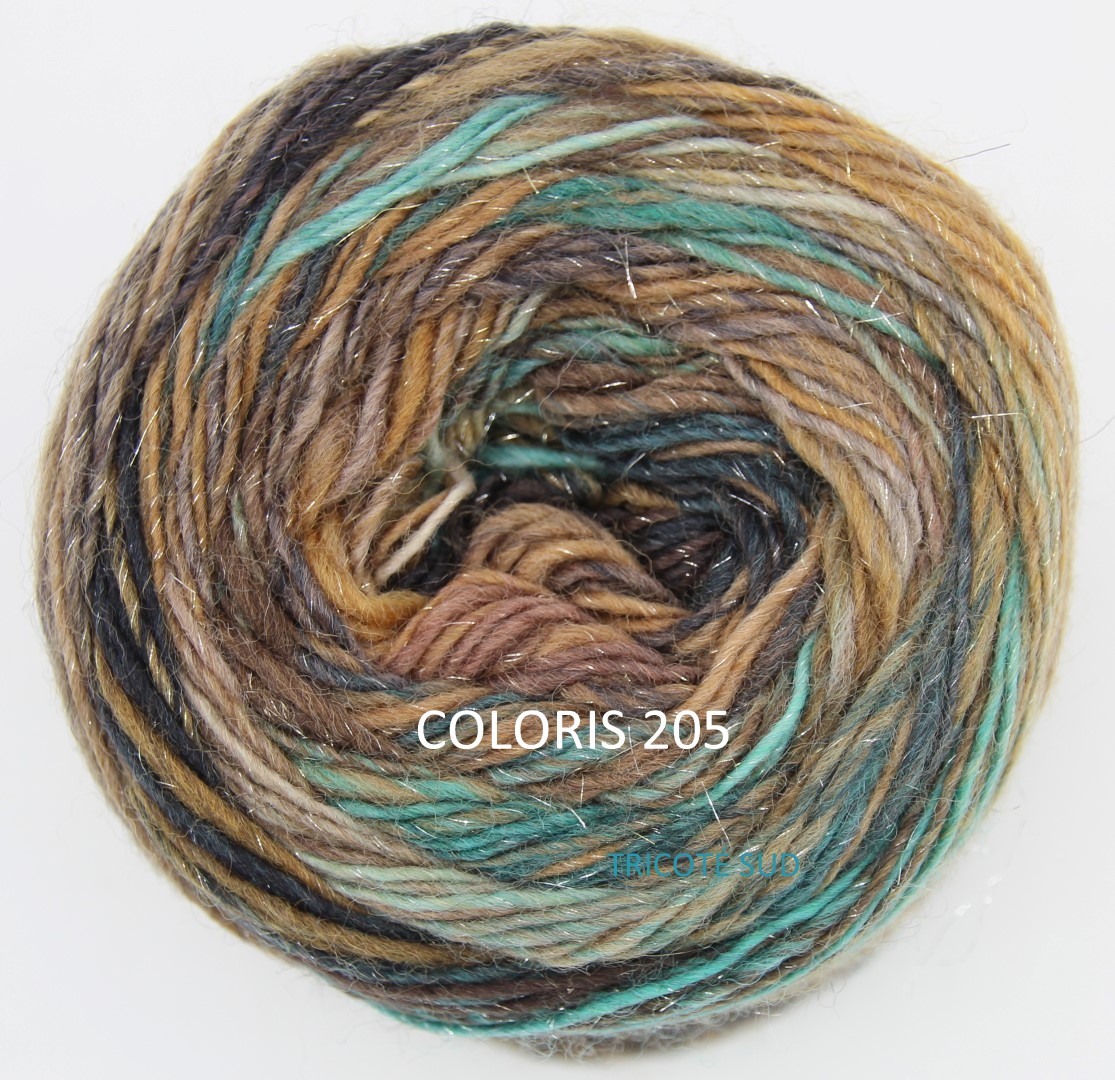 MILLE COLORI SOCKS AND LACE LUXE LANG YARNS COLORIS 205 (2) (Large)