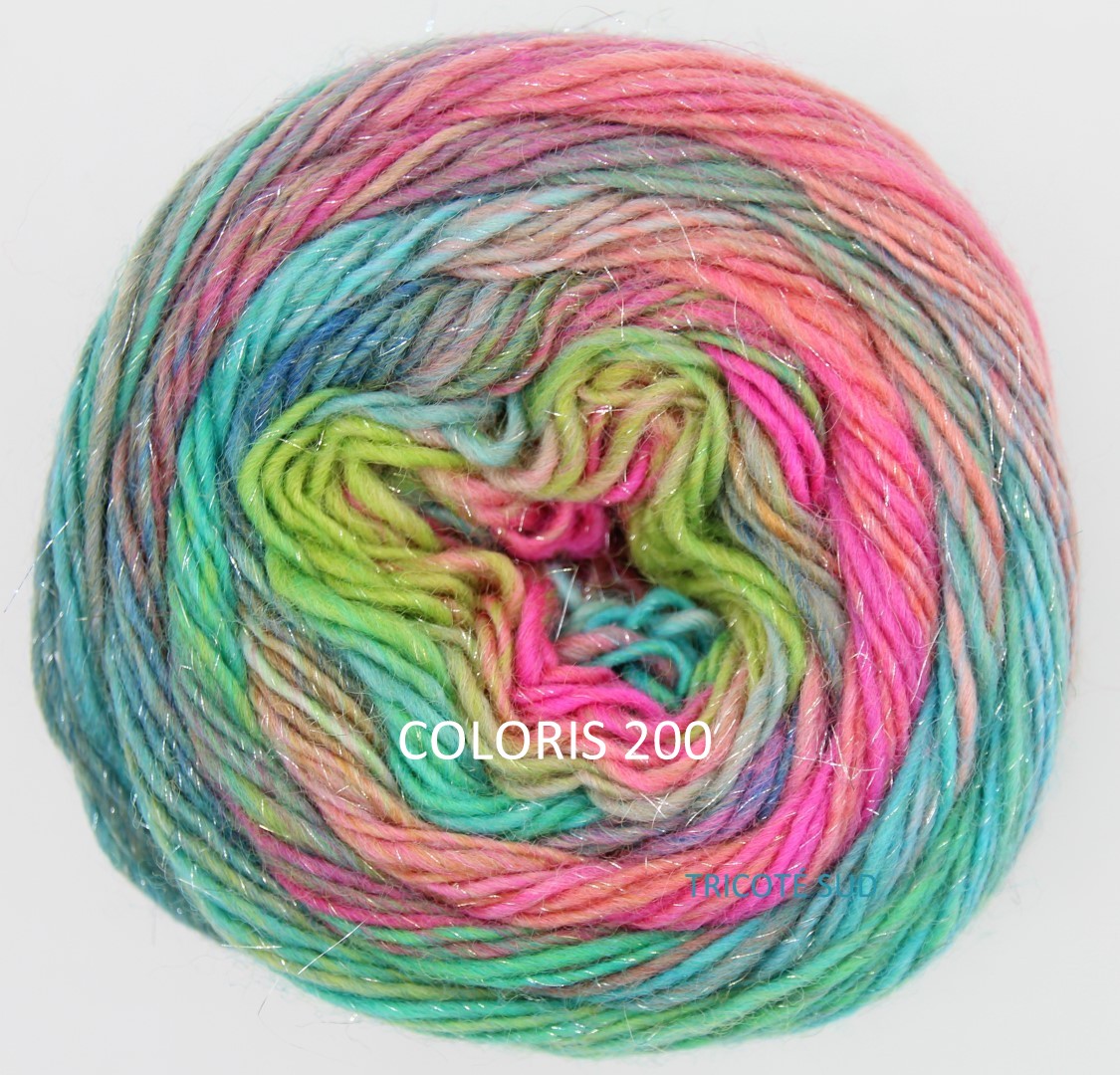 MILLE COLORI SOCKS AND LACE LUXE LANG YARNS COLORIS 200 (2) (Large)