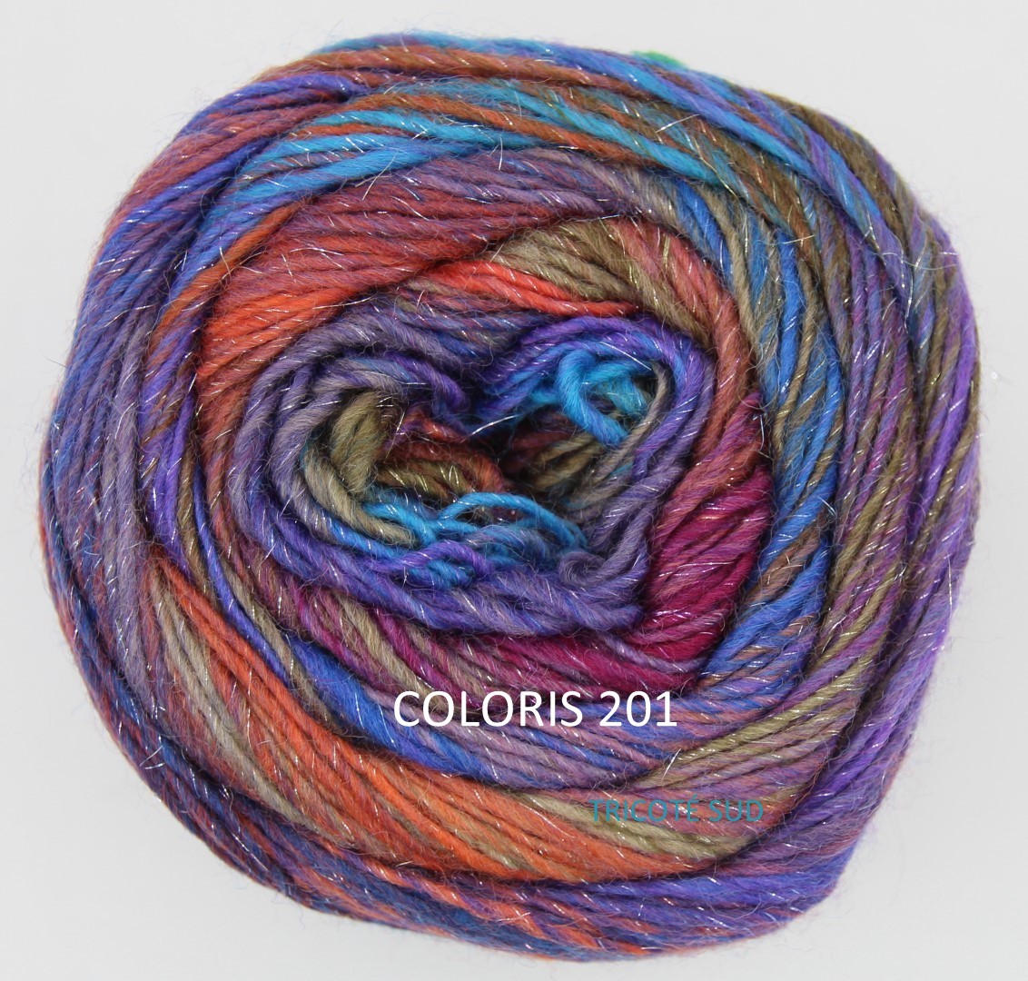 MILLE COLORI SOCKS AND LACE LUXE LANG YARNS COLORIS 201 (2) (Large)