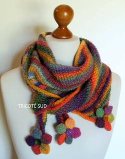 ECHARPE GIROFLEE TRICOTE SUD MILLE COLORI BABY LANG YARNS (7) (Large)