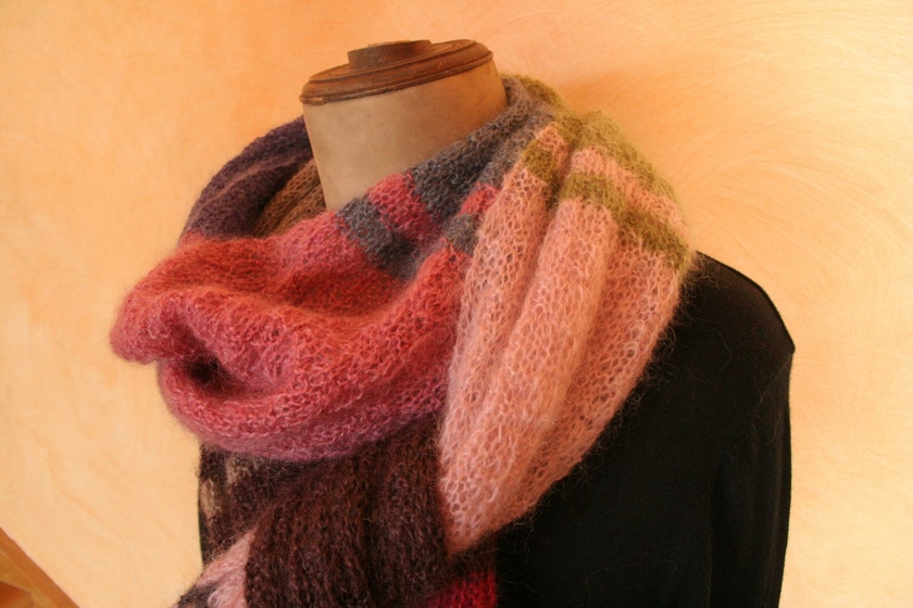 kit tricot echarpe