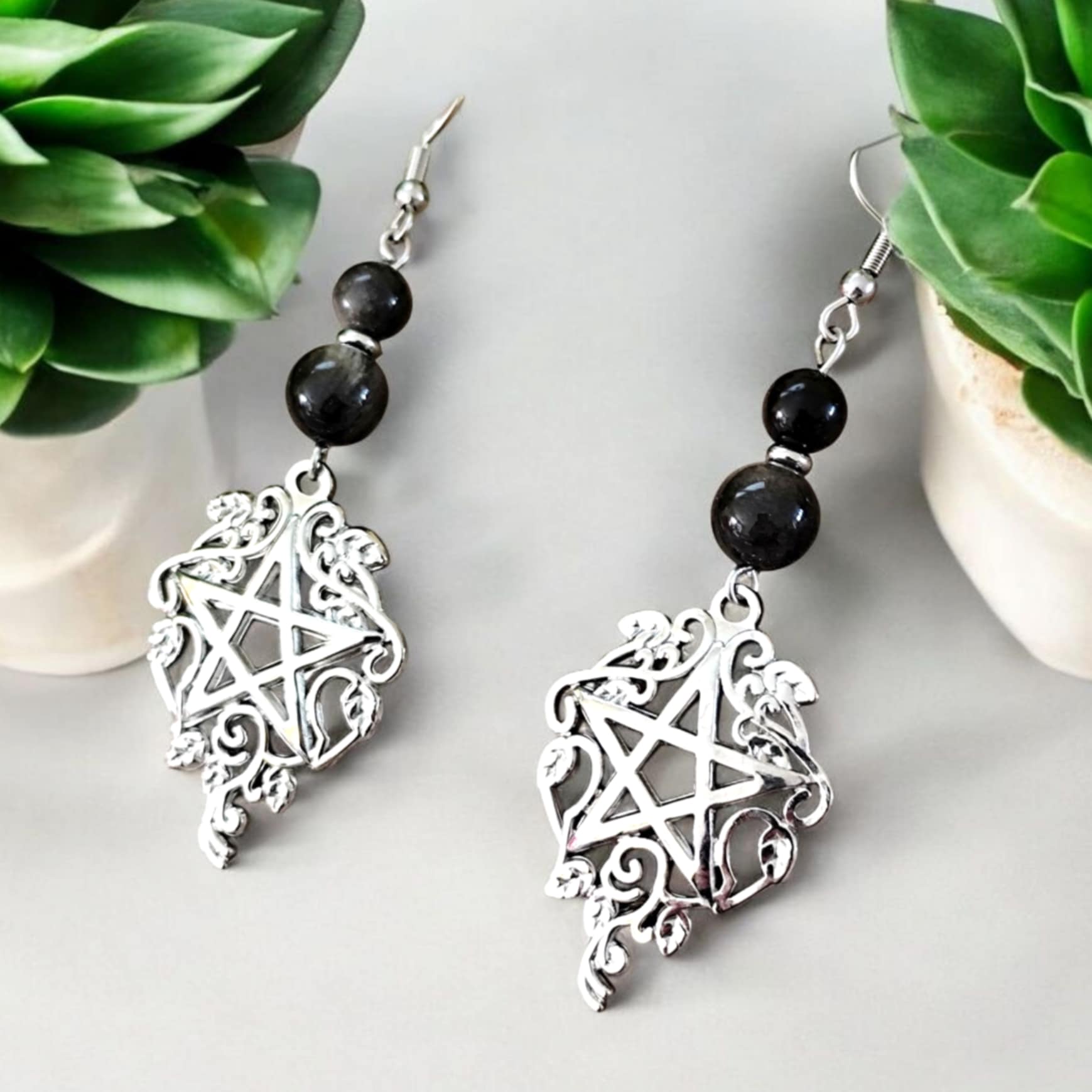 boucles-oreilles-sceau-pentagramme-pierre-naturelle