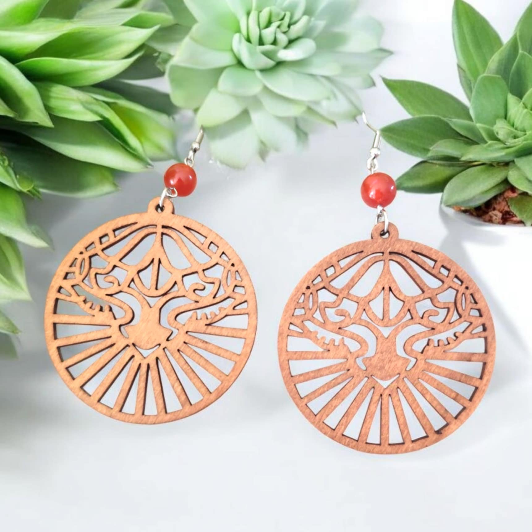 boucles doreilles bois
