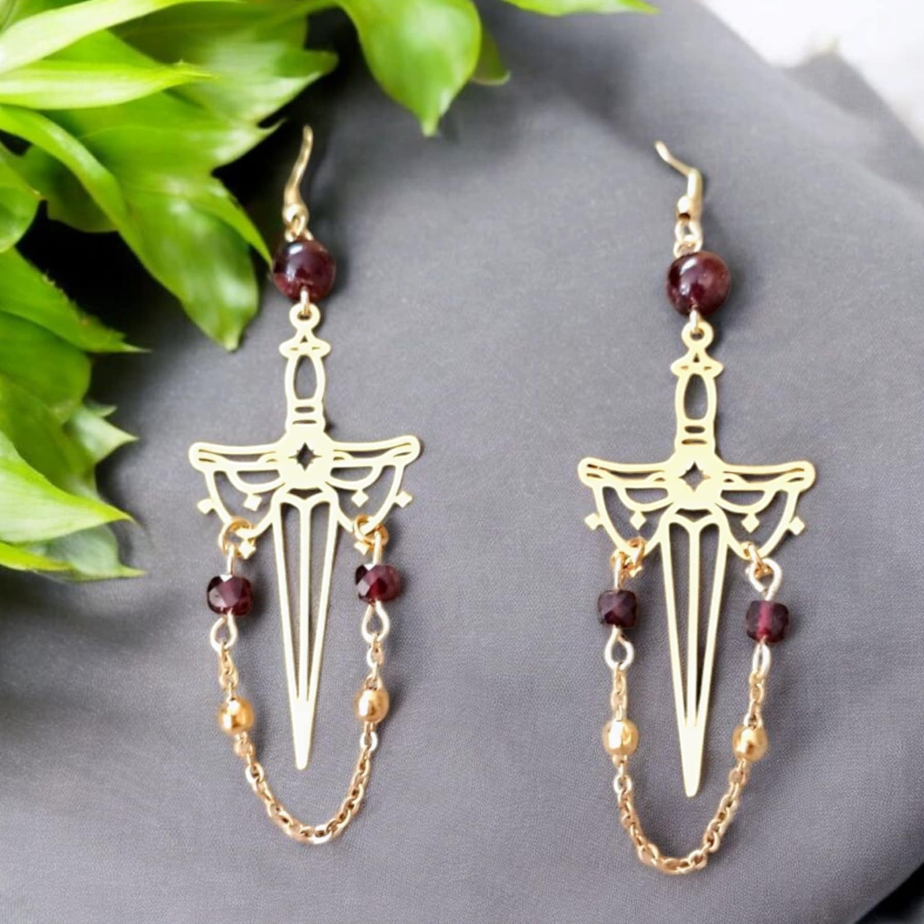 boucles doreilles dague