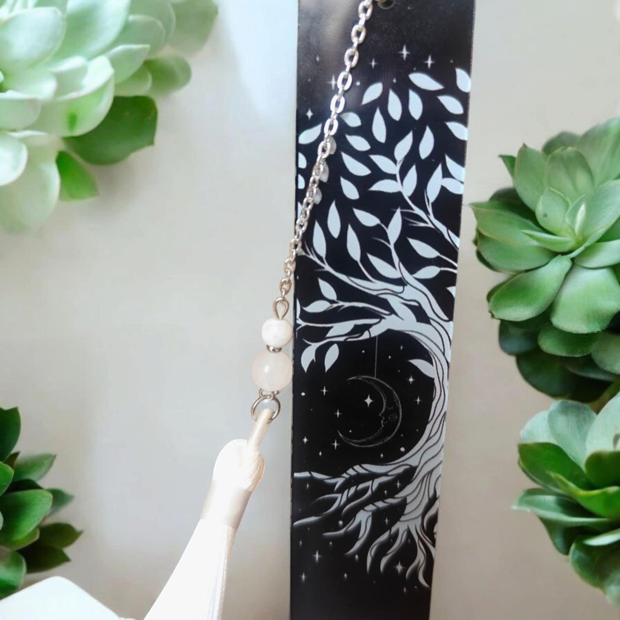 marque page arbre de vie et lune