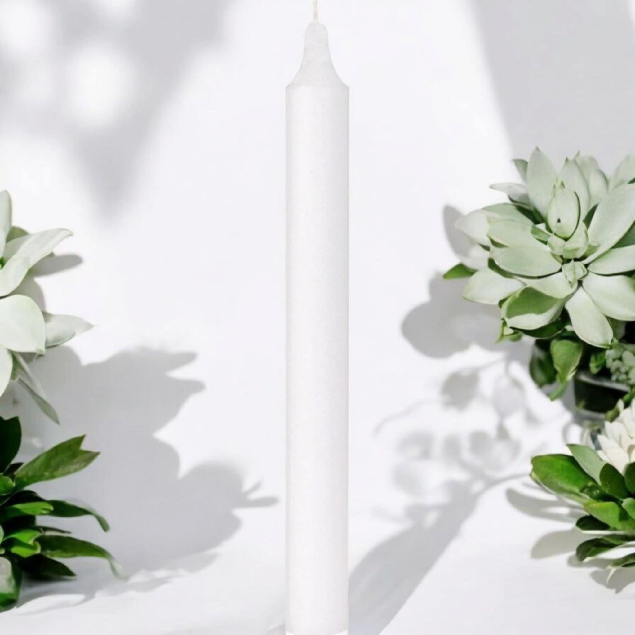 Bougie rituelle blanche 22 cm pour purification et protection