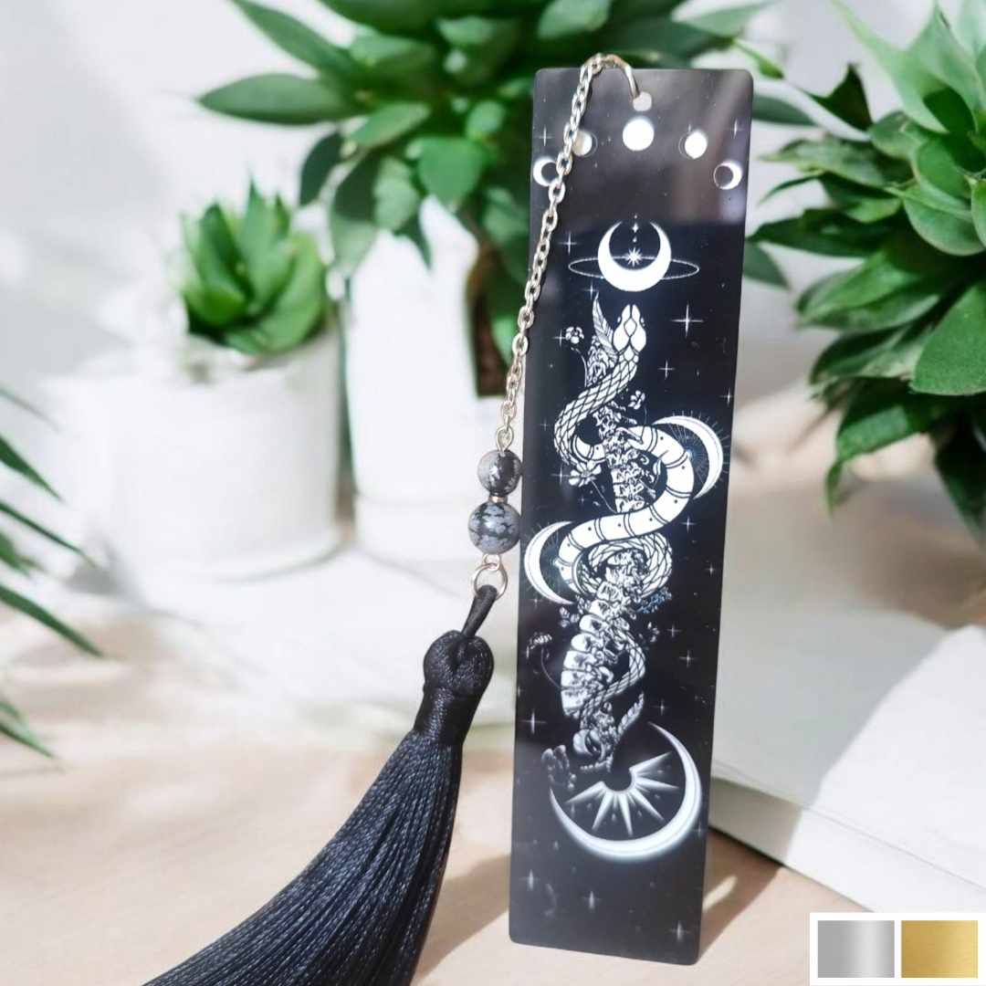Marque page serpent et lune