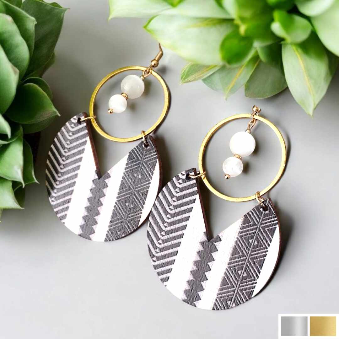 Boucles dOreilles en Bois Itinérance | Bijou Bohème et Nomade