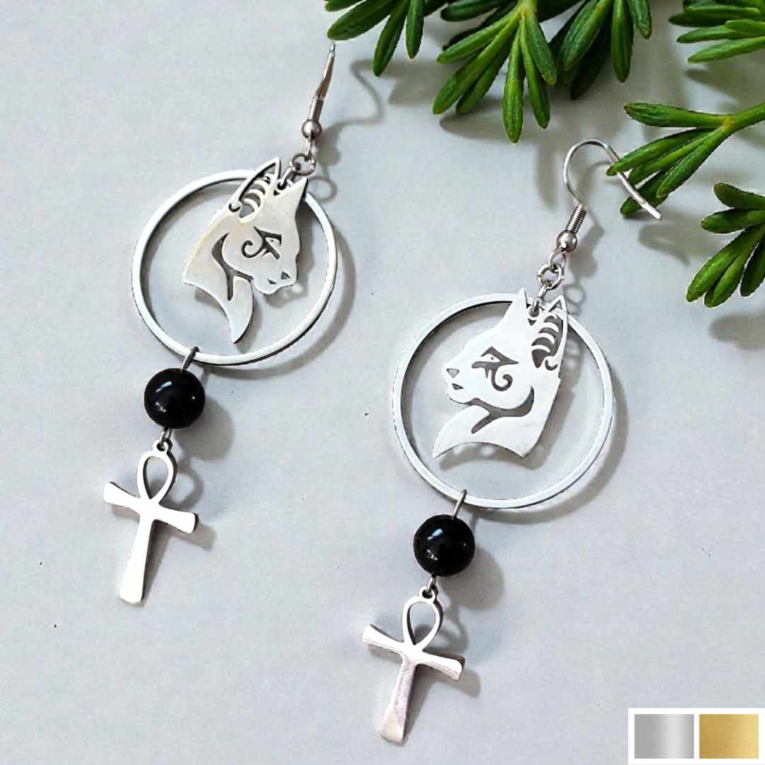 Boucles doreilles anubis