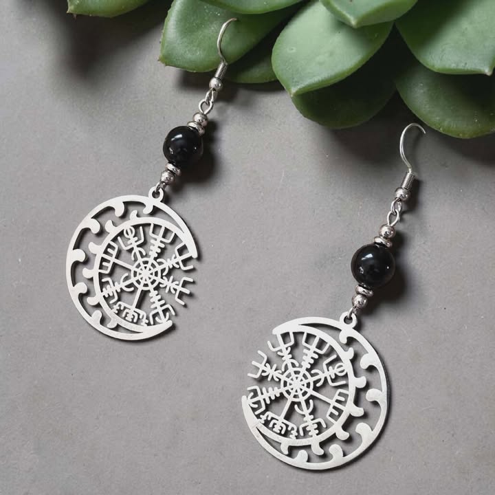 boucles-oreilles-vegvizir-symbole-nordique-pierre-naturelle