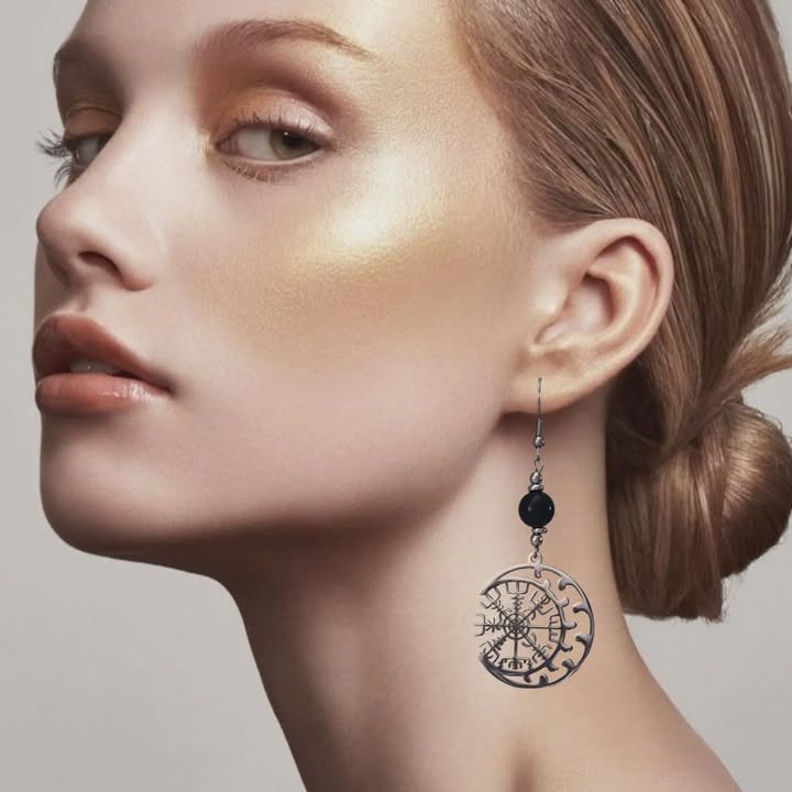 boucles-oreilles-vegvizir-symbole-nordique-pierre-naturelle