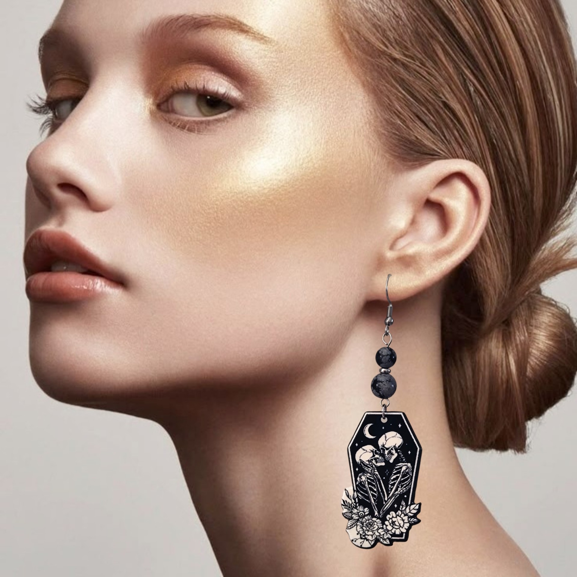 boucles doreilles pierres naturelles