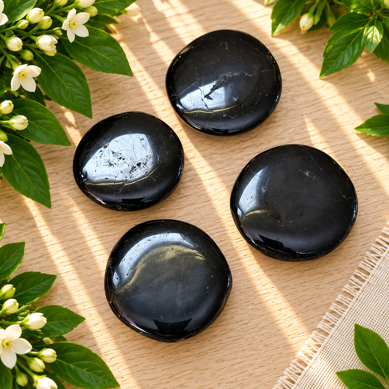 Galet de Tourmaline Noire Schorl pierre naturelle de 20 à 30 g