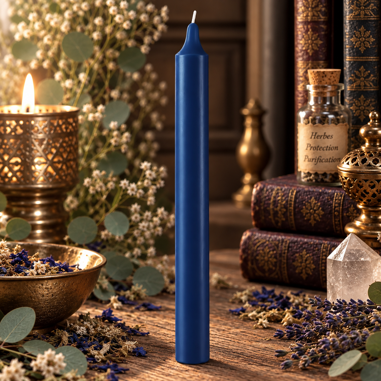 bougie-rituelle-bleu-nuit-22-cm-teintee-dans-la-masse