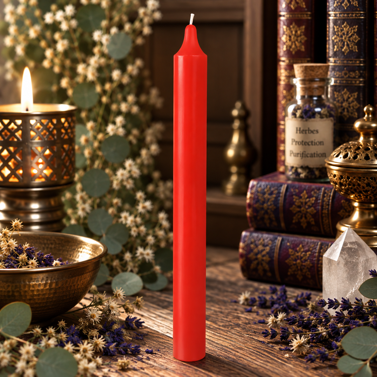 bougie-rituelle-rouge-22-cm-teintee-dans-la-masse