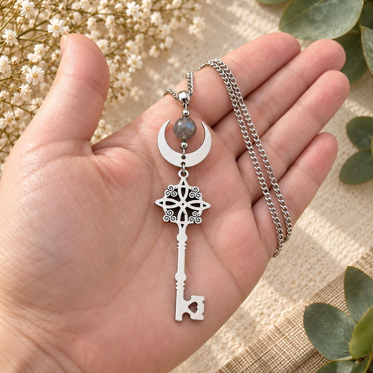 collier-cle-sorciere-charme-initiation-tenue-en-main