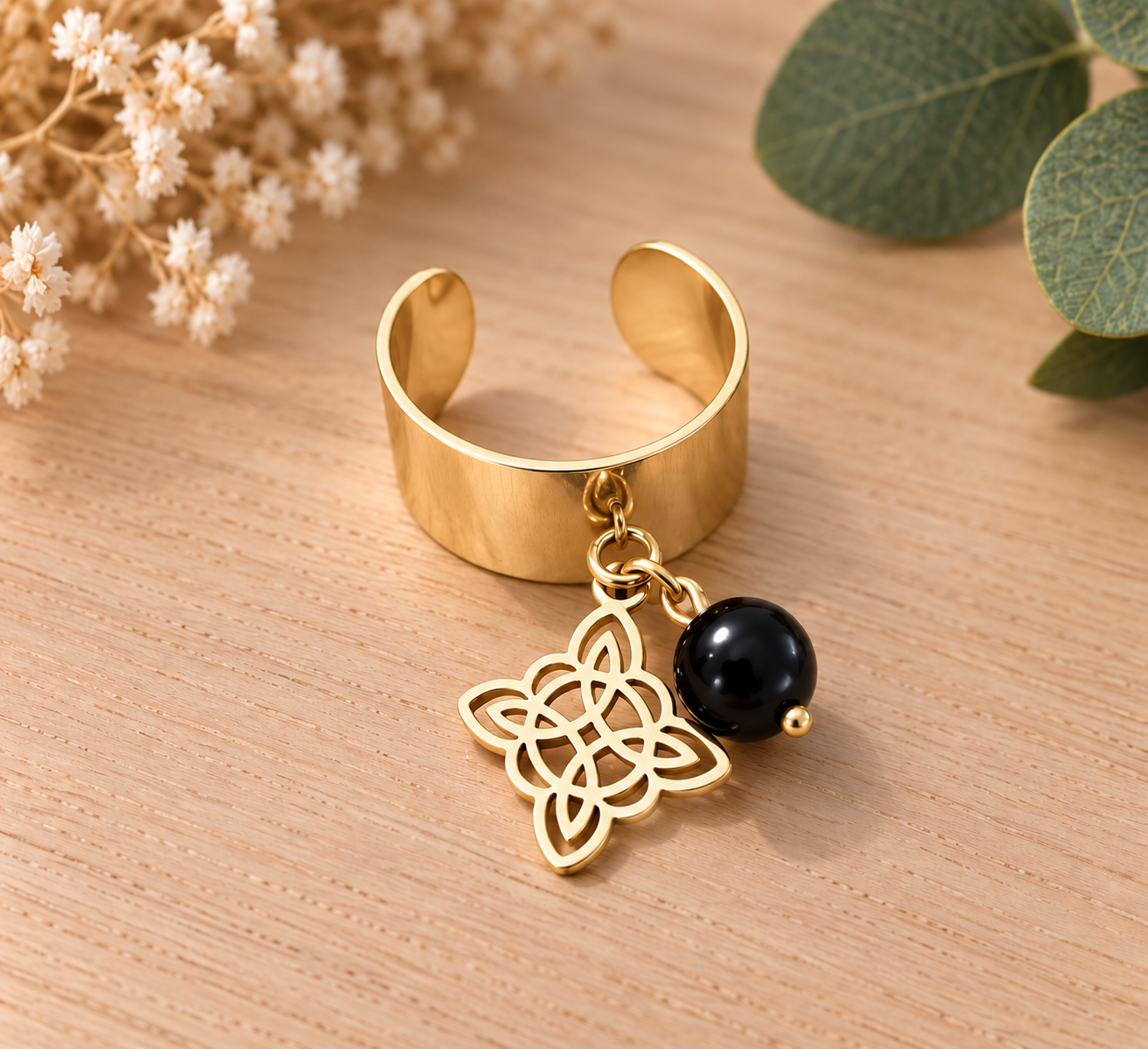 bague-vœu-charme-intention-dorée