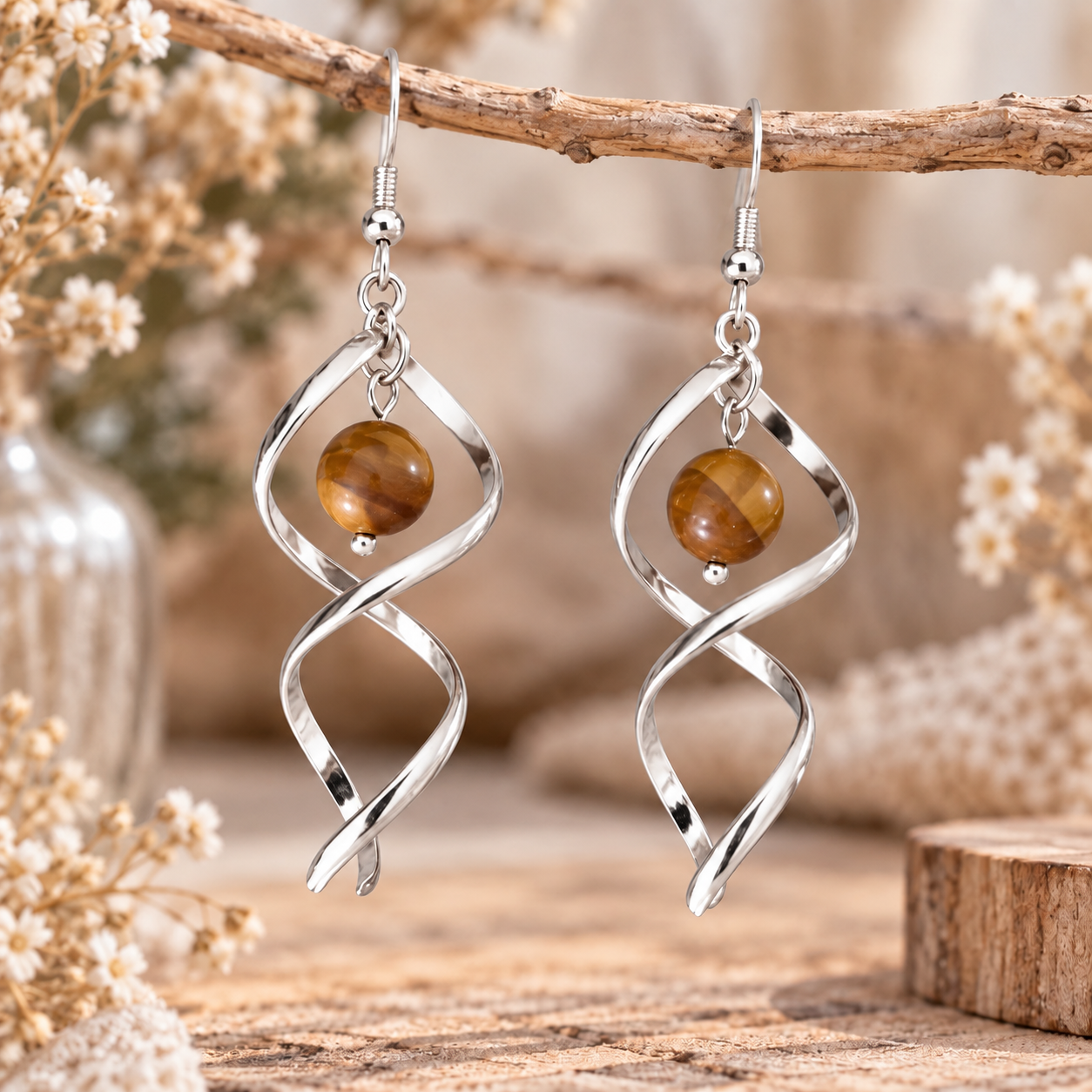boucles-oreilles-argentées-arabesque-pierre-naturelle