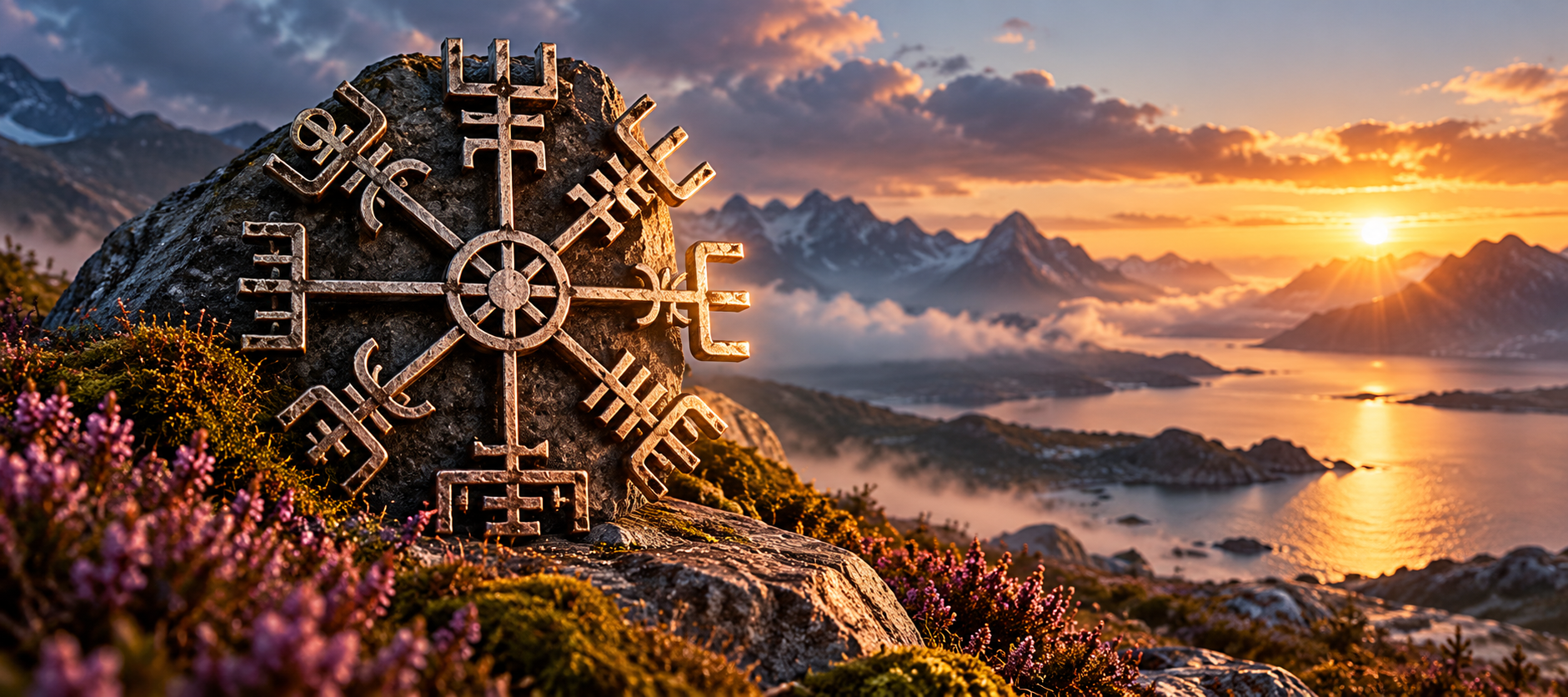Vegvísir : origine, histoire et signification de la boussole islandaise