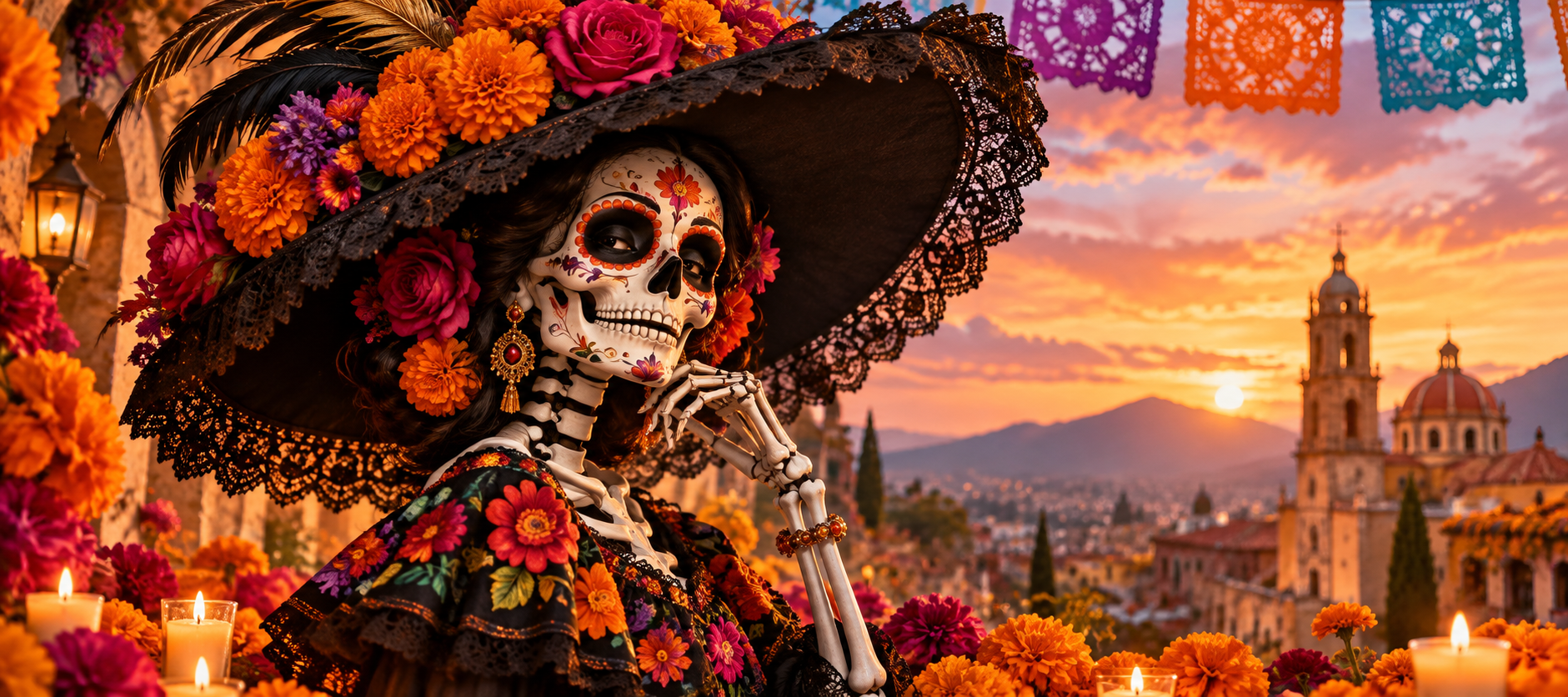 La Catrina : l’élégante dame des morts et son histoire mexicaine
