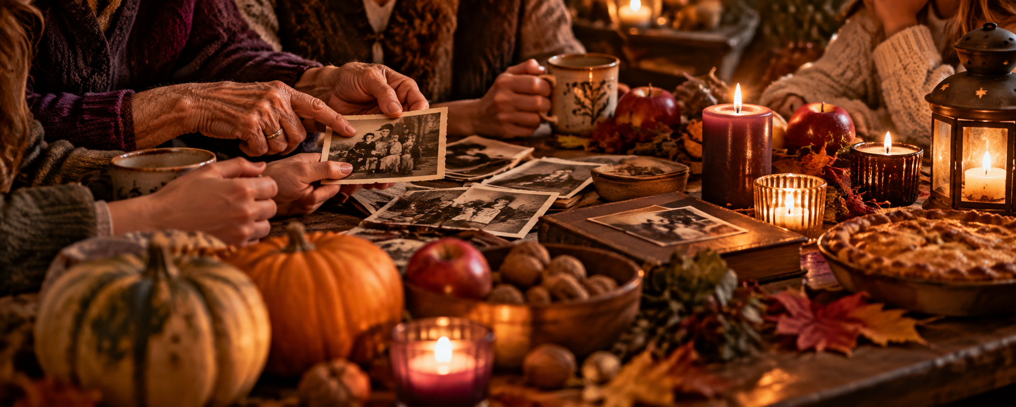 Transmission des souvenirs familiaux à Samhain autour de photographies anciennes