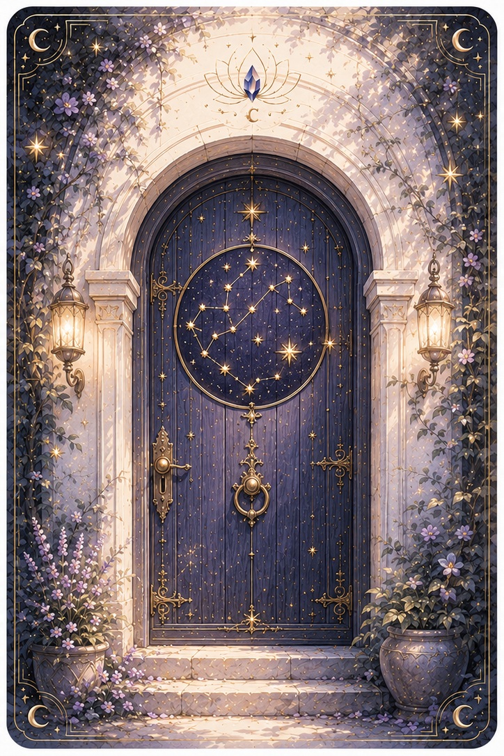 Porte de maison des astres