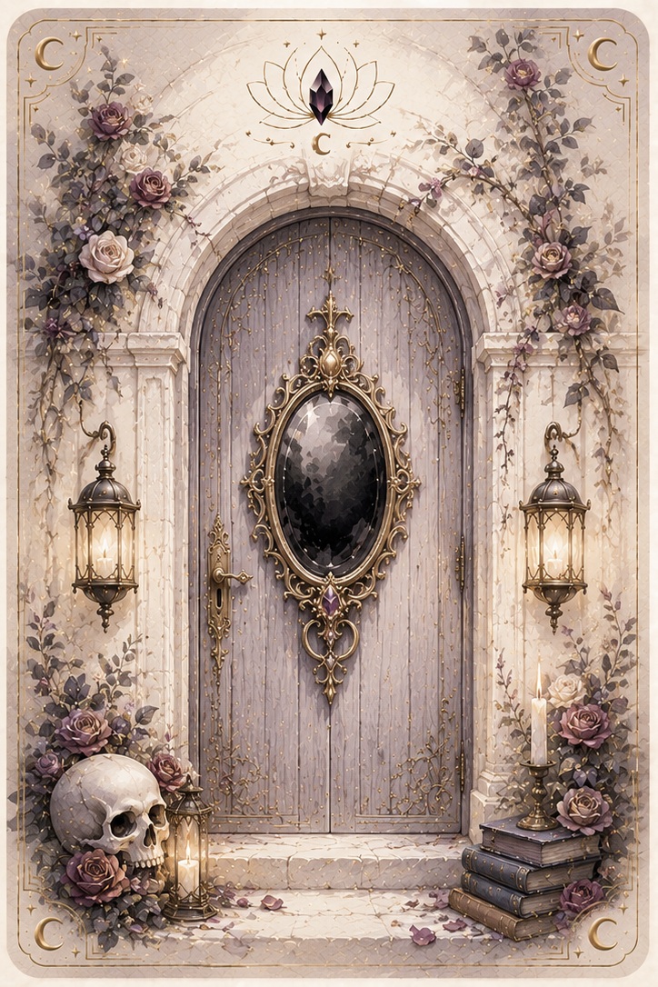 Porte de maison des ombres