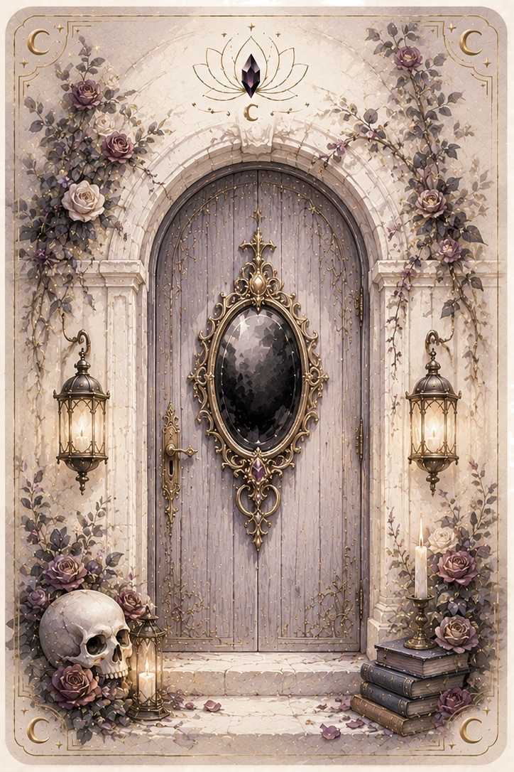 Porte de maison des ombres