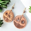 boucles d'oreilles bois