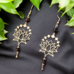 boucles doreilles lotus acier