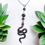collier acier et pierres