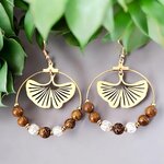 boucles doreilles acier et pierres