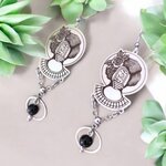 Boucles d'oreilles Limen – Lune et pierre naturelle