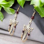 Boucles d'oreilles Trivium – Bijou Hécate et pierre naturelle