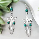 Boucles d'oreilles Trivium – Bijou Hécate et pierre naturelle