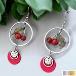 Boucles d'Oreilles Cerise | Pierre Naturelle Personnalisable